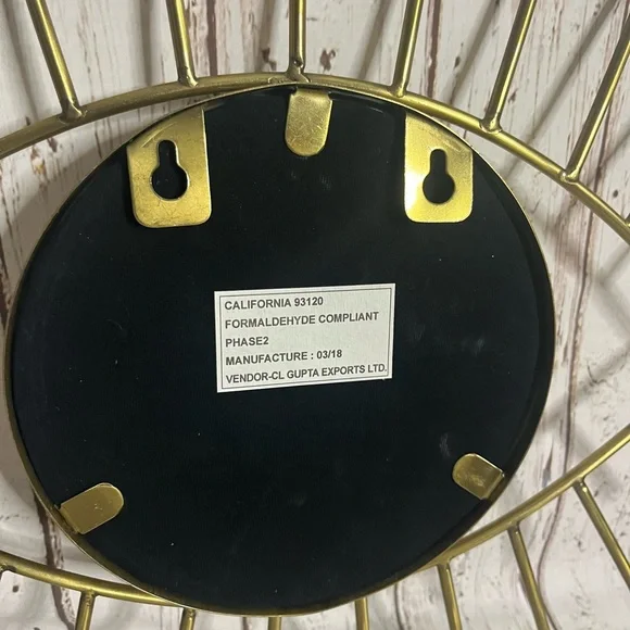 Brass Eye With Eyelashes Mirror Boho Decor Bohemian Home Wall Art Eye Shaped - Picture 4 of 6